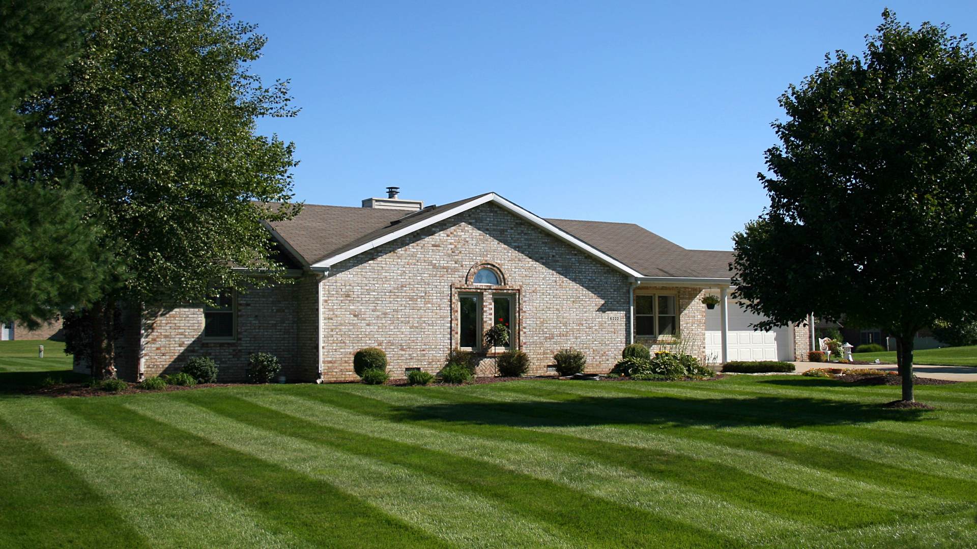 Landscaping home front in Pittsfield, WI.