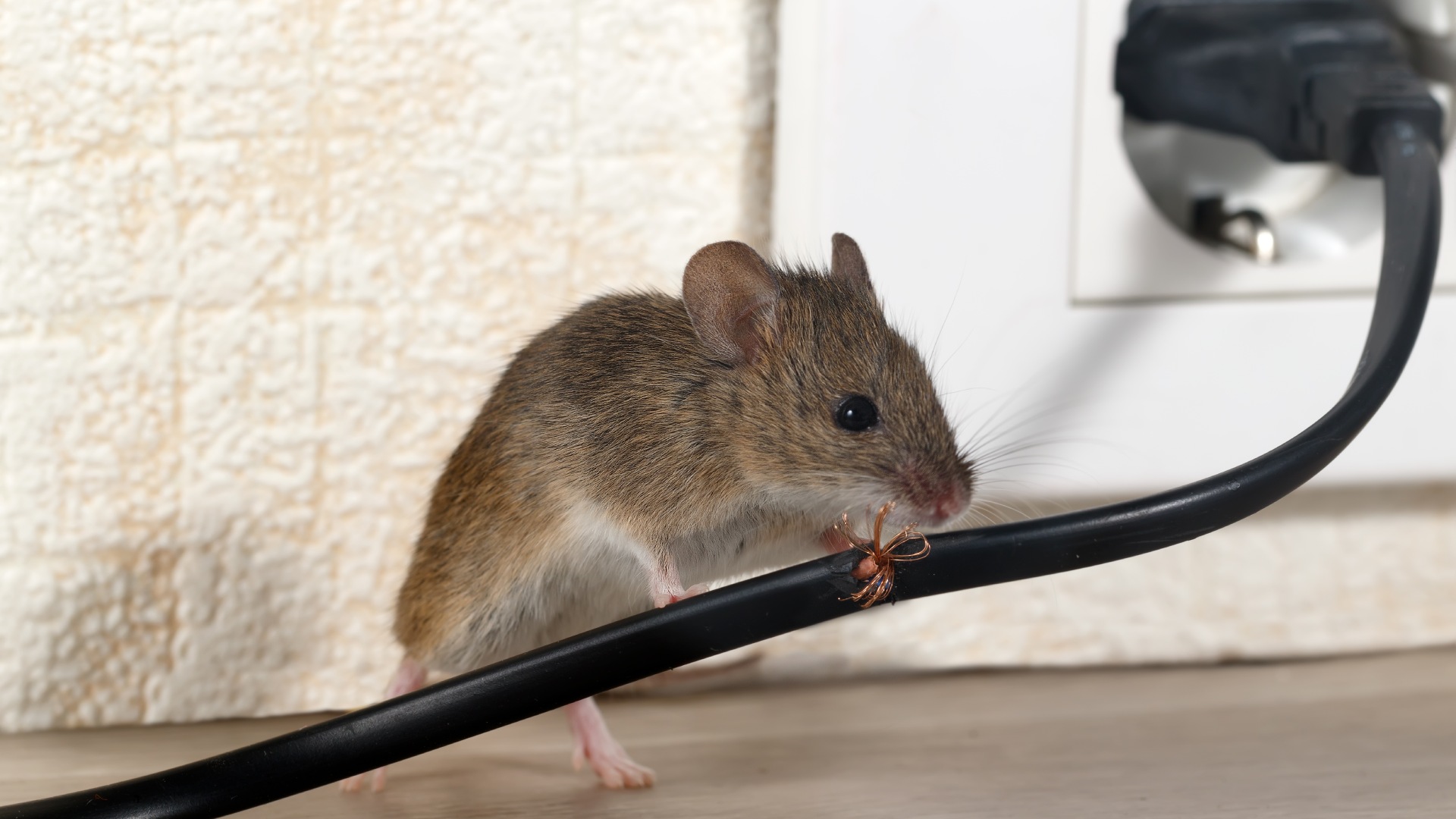 A mouse found chewing wire in home in Escanaba, MI.